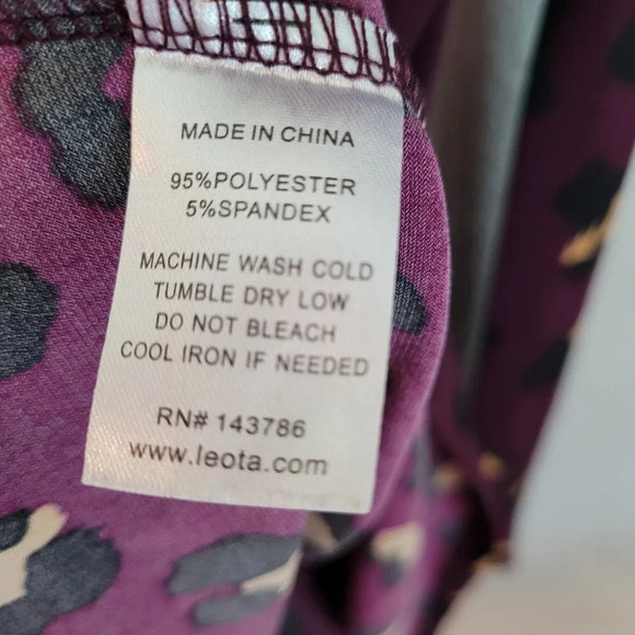 Leota Women's V-neck Faux Wrap Jersey Dress Size PXS Purple - Picture 4 of 5